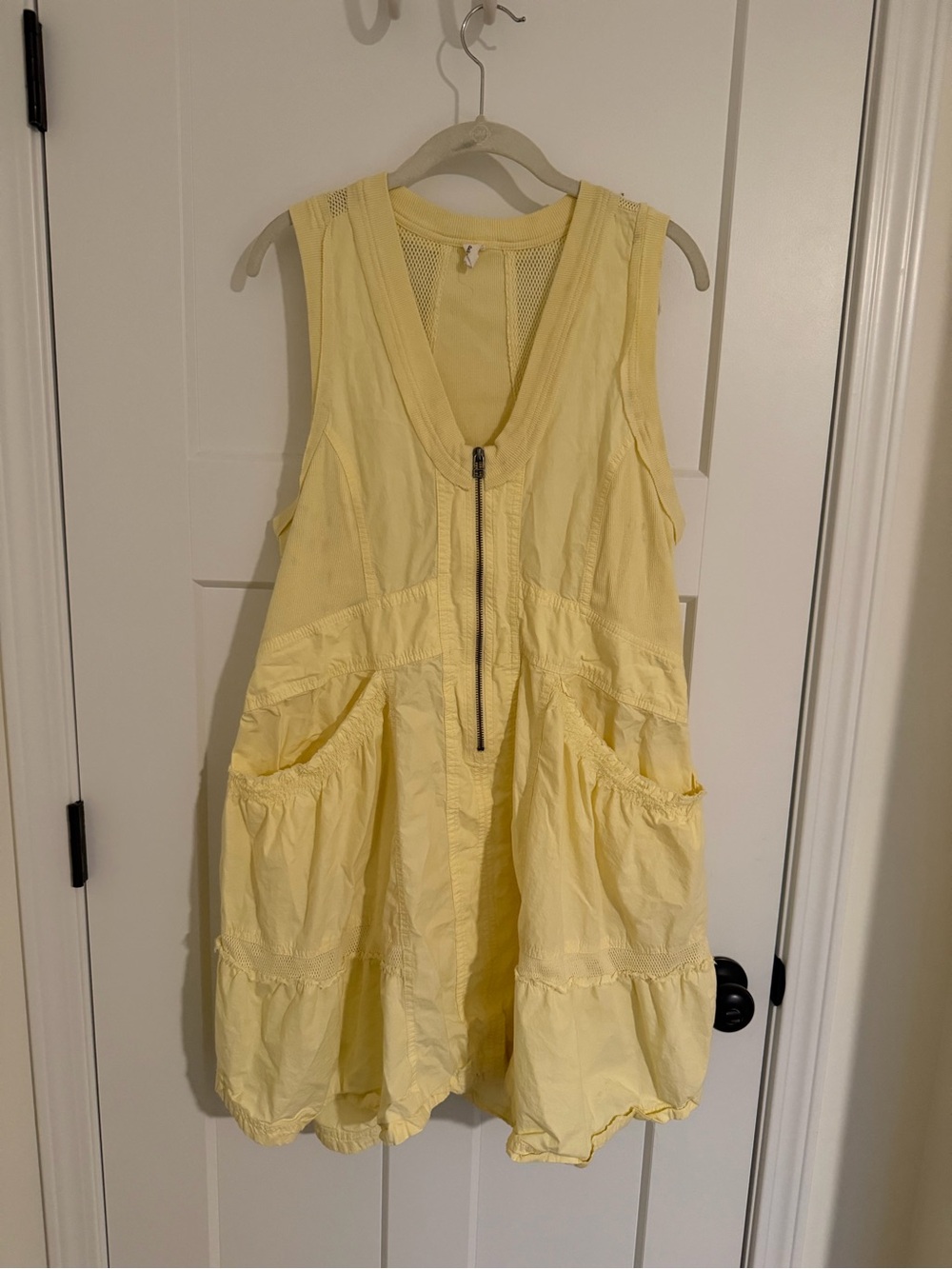 Anthropologie Daily Practice Yellow Zip-Front Top